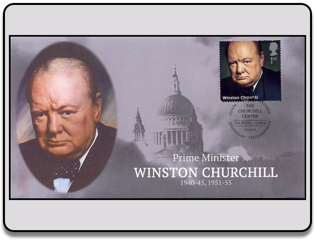 2014 GB Churchill FDC, Churchill Centre Oxford postmark