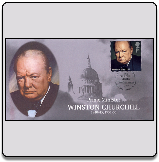 2014 GB Churchill FDC, Churchill Centre Oxford postmark